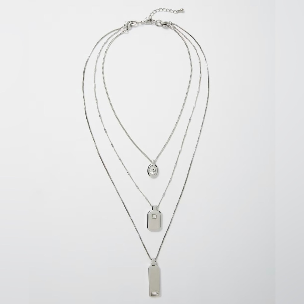 WHBM Convertible Multi Row Pendant Necklace